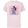 thumbnail image 1 of Disney Encanto Isabela Heart & Flowers Happy Valentine’s Day - Short Sleeve Cotton T-Shirt for Adults - Customized-Soft Pink, 1 of 5