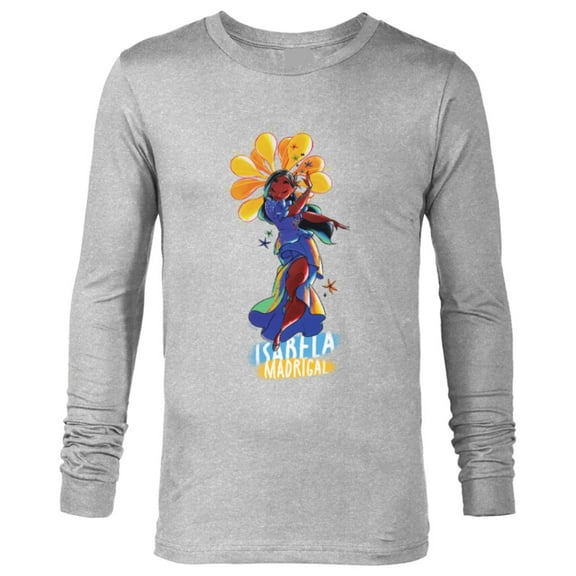Disney Encanto Isabela Madrigal Colorful Vibes Flower Dance - Long Sleeve T-Shirt for Men - Customized-Athletic Heather