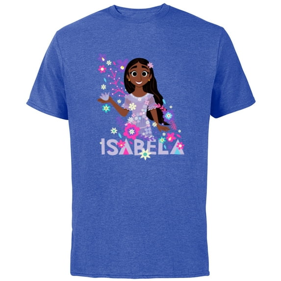 Disney Encanto Isabela Madrigal Flowers - Short Sleeve Cotton T-Shirt for Adults - Customized-Royal Heather