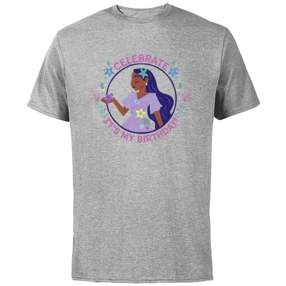 Disney Encanto Isabela Madrigal It’s My Birthday - Short Sleeve Cotton T-Shirt for Adults - Customized-Athletic Heather