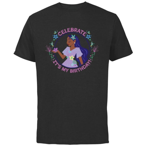 Disney Encanto Isabela Madrigal It’s My Birthday - Short Sleeve Cotton T-Shirt for Adults - Customized-Black