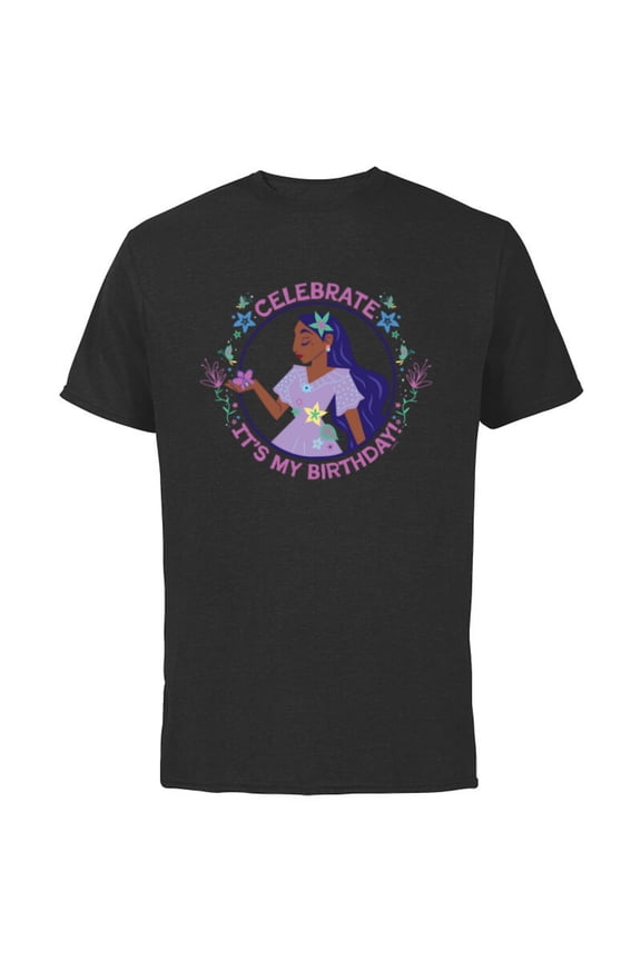 Encanto Isabela Madrigal It’s My Birthday - Short Sleeve Cotton T-Shirt for Adults - Customized-Black