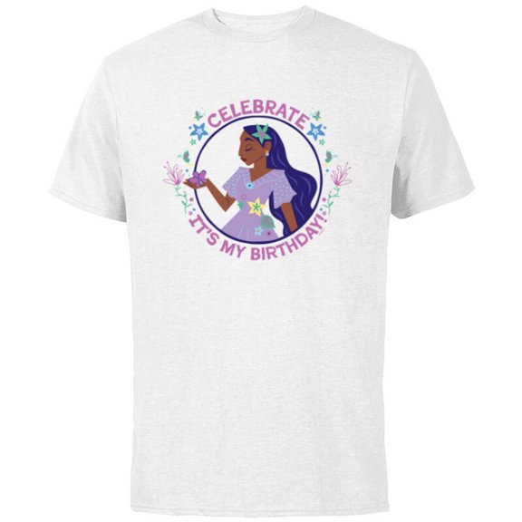 Disney Encanto Isabela Madrigal It’s My Birthday - Short Sleeve Cotton T-Shirt for Adults - Customized-White