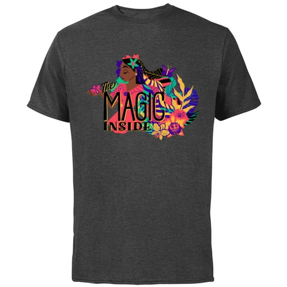 Disney Encanto Isabela Madrigal The Magic Inside - Short Sleeve Cotton T-Shirt for Adults - Customized-Charcoal