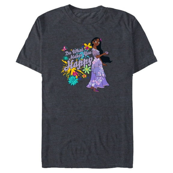 Disney Encanto Isabella Do What Makes You Happy - Short Sleeve Blended T-Shirt for Adults - Customized-Navy Heather