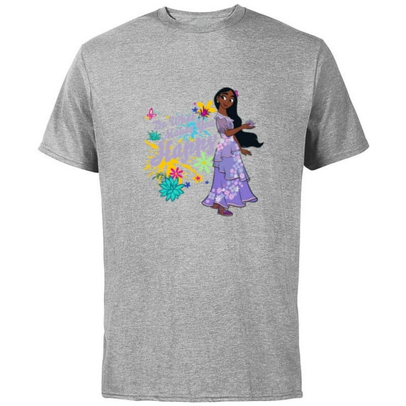 Disney Encanto Isabella Do What Makes You Happy - Short Sleeve Cotton T-Shirt for Adults - Customized-Athletic Heather