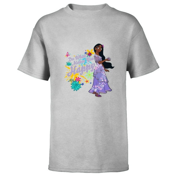 Disney Encanto Isabella Do What Makes You Happy - Short Sleeve T-Shirt for Kids - Customized-Athletic Heather