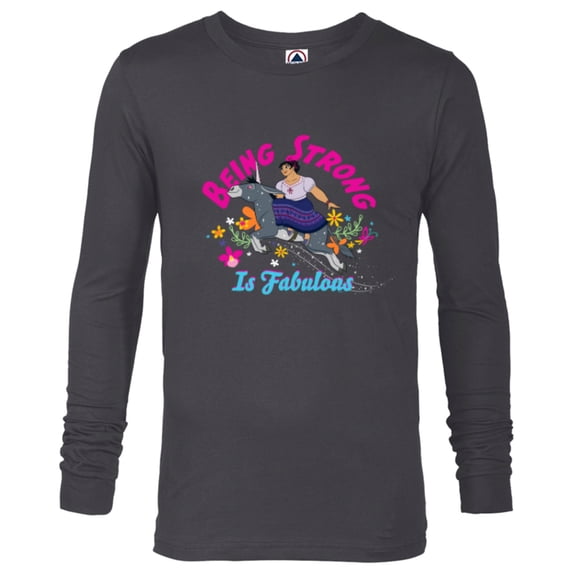 Disney Encanto Luisa Being Strong is Fabulous - Long Sleeve T-Shirt for Men - Customized-Charcoal Heather