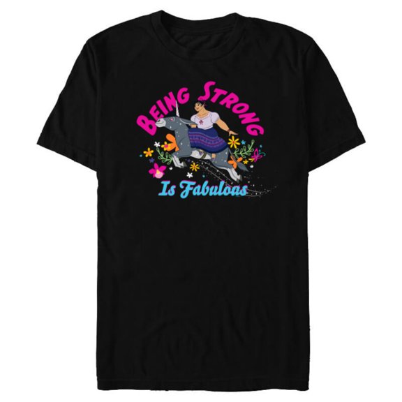 Disney Encanto Luisa Being Strong is Fabulous - Short Sleeve Blended T-Shirt for Adults - Customized-Black
