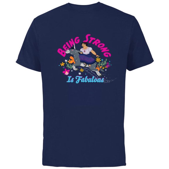 Disney Encanto Luisa Being Strong is Fabulous - Short Sleeve Cotton T-Shirt for Adults - Customized-Navy