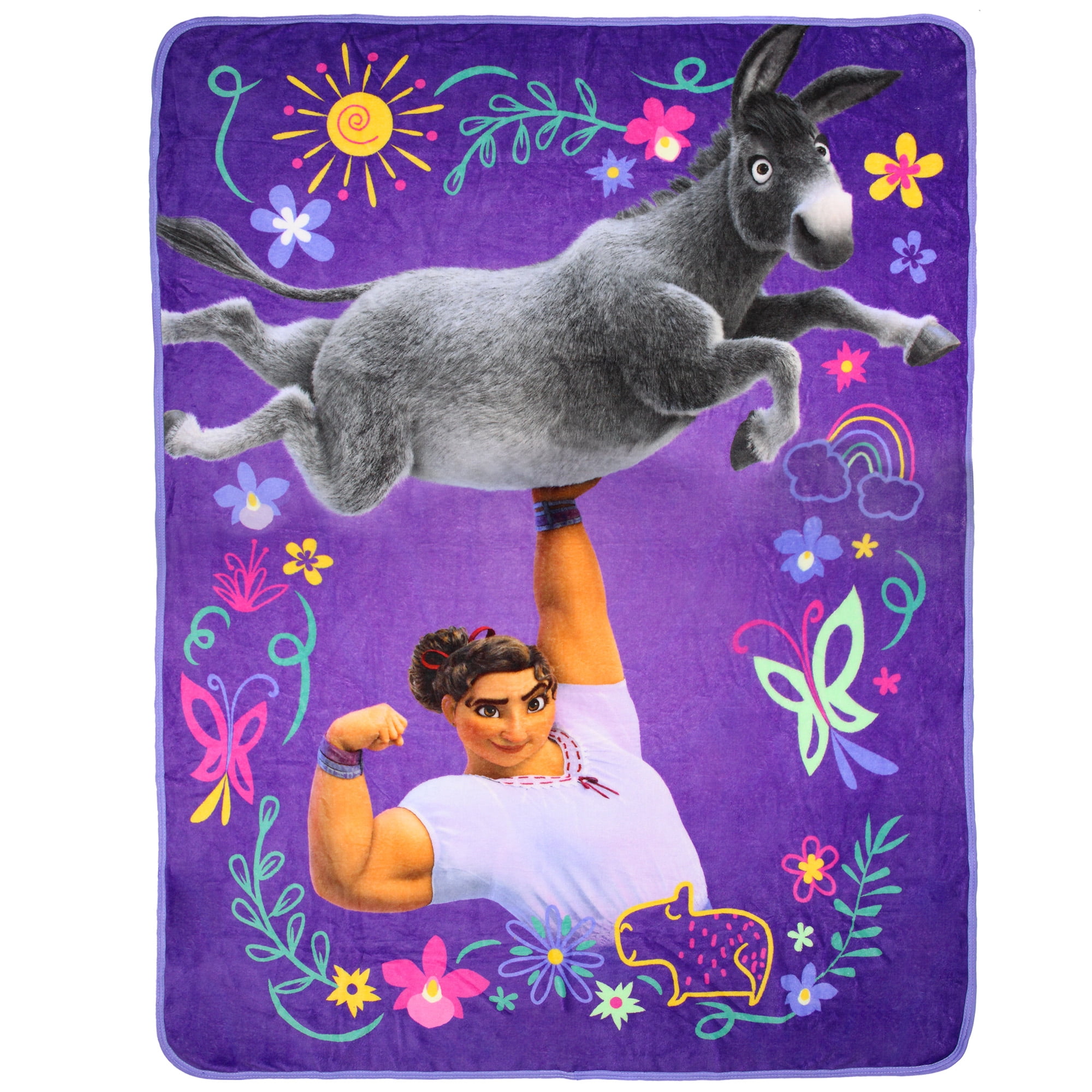 Disney Encanto Luisa Flex Donkey Lift Plush Throw Blanket 46' x 60'