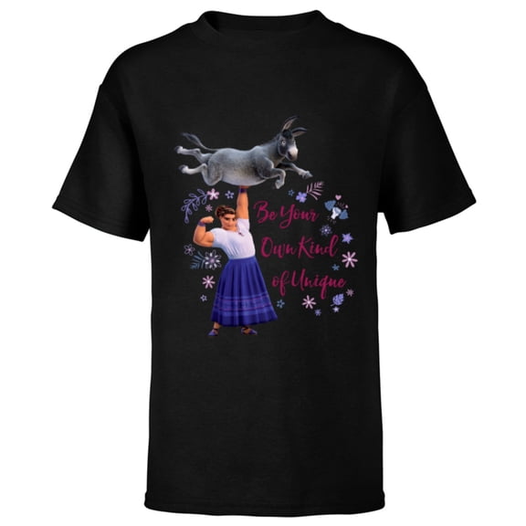 Disney Encanto Luisa Madrigal Be Your Own Kind of Unique - Short Sleeve T-Shirt for Kids - Customized-Black