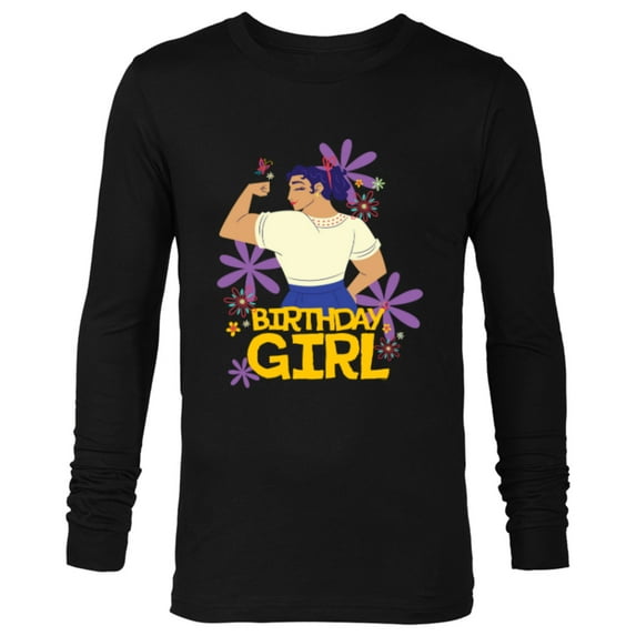 Disney Encanto Luisa Madrigal Birthday Girl Flex - Long Sleeve T-Shirt for Men - Customized-Black