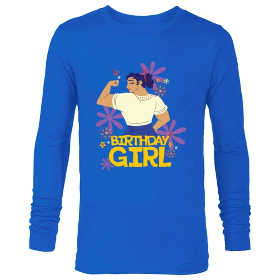 Disney Encanto Luisa Madrigal Birthday Girl Flex - Long Sleeve T-Shirt for Men - Customized-Navy