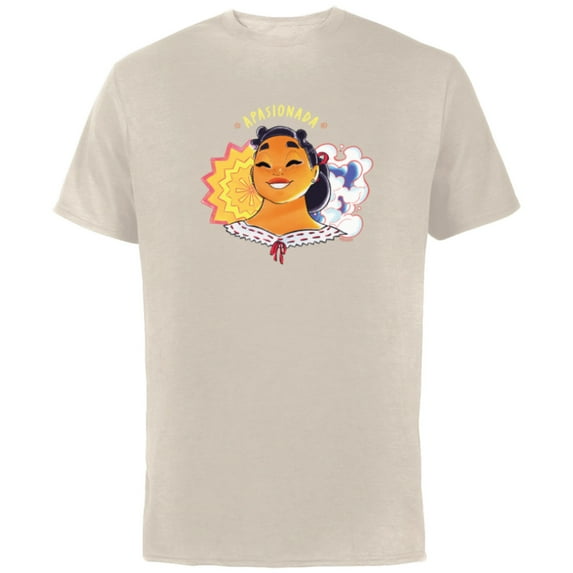 Disney Encanto Luisa Madrigal Colorful Vibes Apasionada - Short Sleeve Cotton T-Shirt for Adults - Customized-Natural