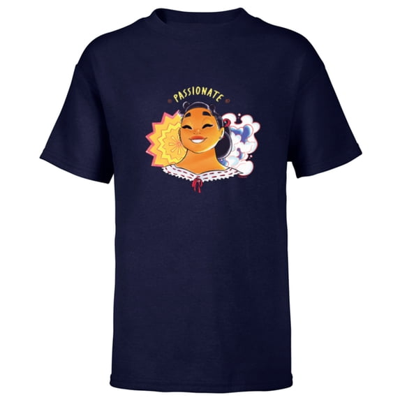 Disney Encanto Luisa Madrigal Colorful Vibes Passionate - Short Sleeve T-Shirt for Kids - Customized-Navy