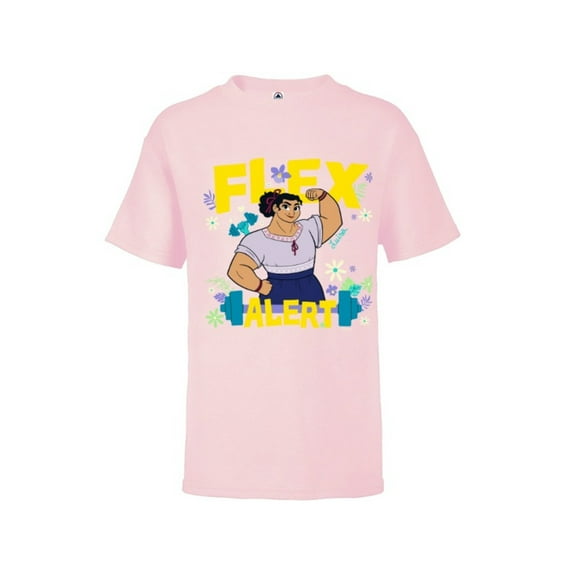 Disney Encanto Luisa Madrigal Flex Alert - Short Sleeve T-Shirt for Kids – Customized-Soft Pink