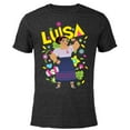 thumbnail image 1 of Disney Encanto Luisa Madrigal Floral - Short Sleeve Blended T-Shirt for Adults - Customized-Black, 1 of 5