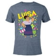 thumbnail image 1 of Disney Encanto Luisa Madrigal Floral - Short Sleeve Blended T-Shirt for Adults - Customized-Navy Heather, 1 of 5