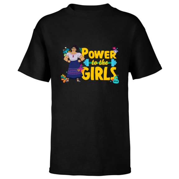 Disney Encanto Luisa Power to the Girls - Short Sleeve T-Shirt for Kids - Customized-Black