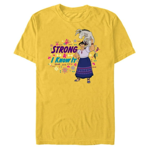 Disney Encanto Luisa Strong I know It - Short Sleeve Blended T-Shirt for Adults - Customized-Yellow