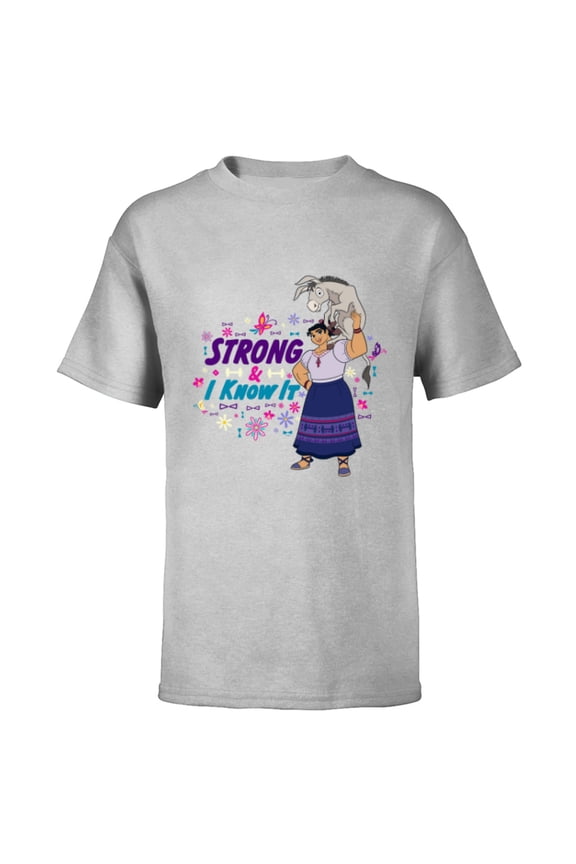 Encanto Luisa Strong I know It - Short Sleeve T-Shirt for Kids - Customized-Athletic Heather