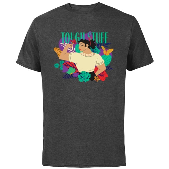 Disney Encanto Luisa Tough Stuff Floral Paradiso - Short Sleeve Cotton T-Shirt for Adults - Customized-Charcoal
