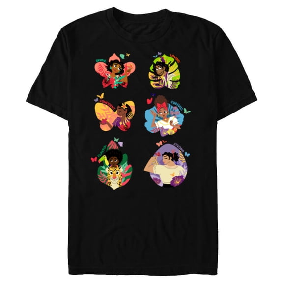 Disney Encanto Madrigal Family Personalities - Short Sleeve Blended T-Shirt for Adults - Customized-Black