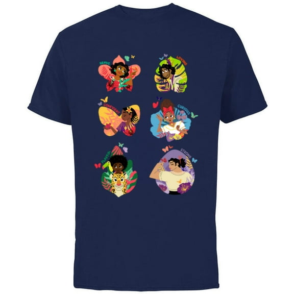 Disney Encanto Madrigal Family Personalities - Short Sleeve Cotton T-Shirt for Adults - Customized-Navy