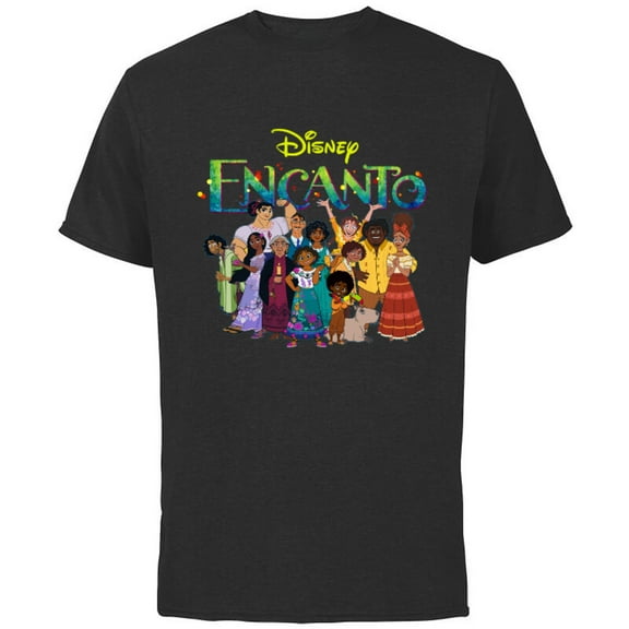 Disney Encanto Madrigal Family - Short Sleeve Cotton T-Shirt for Adults - Customized-Black