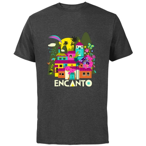 Disney Encanto Madrigal House - Short Sleeve Cotton T-Shirt for Adults - Customized-Charcoal