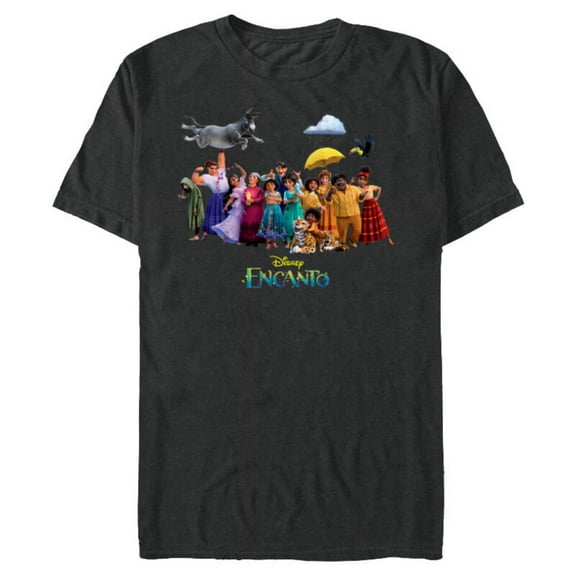 Disney Encanto Madrigal Magical Family Portrait - Short Sleeve Blended T-Shirt for Adults - Customized-Dark Heather
