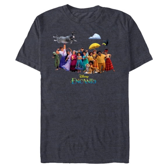 Disney Encanto Madrigal Magical Family Portrait - Short Sleeve Blended T-Shirt for Adults - Customized-Navy Heather