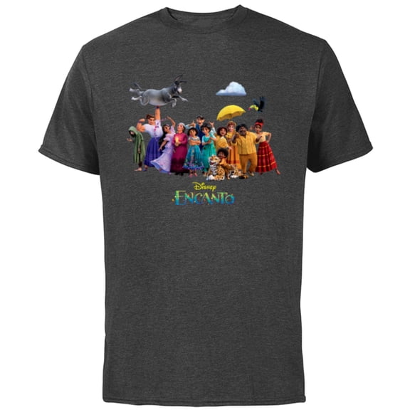 Disney Encanto Madrigal Magical Family Portrait - Short Sleeve Cotton T-Shirt for Adults - Customized-Charcoal