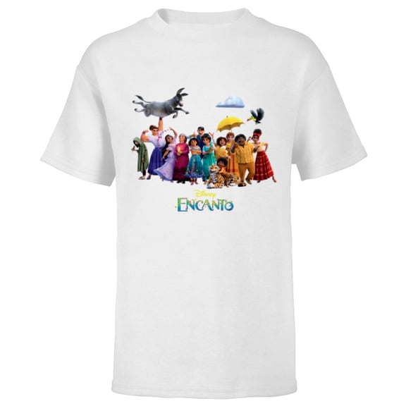 Disney Encanto Madrigal Magical Family Portrait - Short Sleeve T-Shirt for Kids - Customized-White