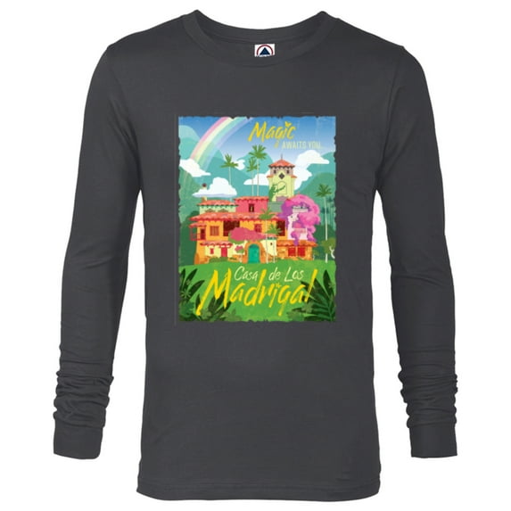 Disney Encanto Magic Awaits You Casa de Los Madrigal - Long Sleeve T-Shirt for Men - Customized-Charcoal Heather