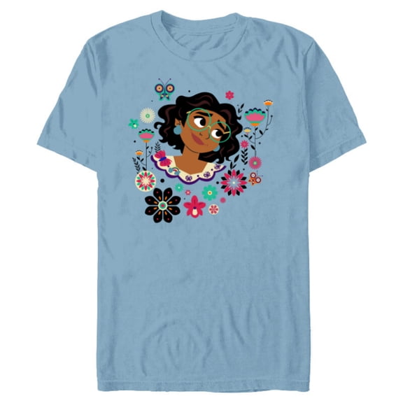 Disney Encanto Mirabel Butterflies and Blooms Easter Spring - Short Sleeve Blended T-Shirt for Adults - Customized-Ocean Blue
