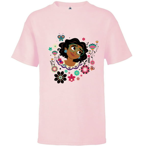 Disney Encanto Mirabel Butterflies and Blooms Easter Spring - Short Sleeve T-Shirt for Kids - Customized-Soft Pink