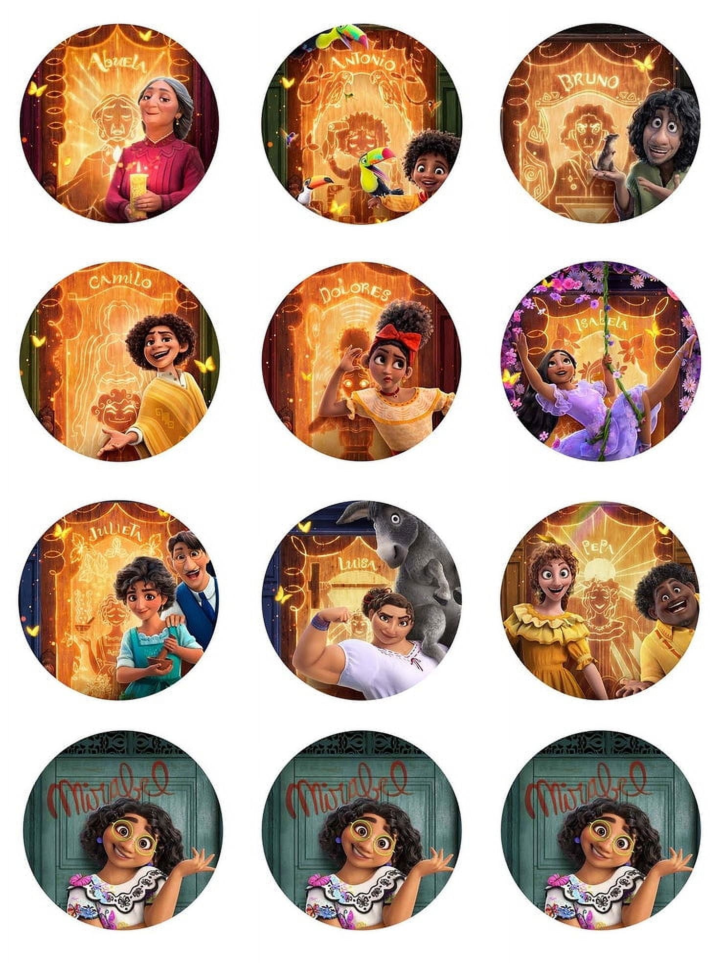 Disney Encanto Mirabel Camilo Antonio Dolores Edible Cupcake Topper