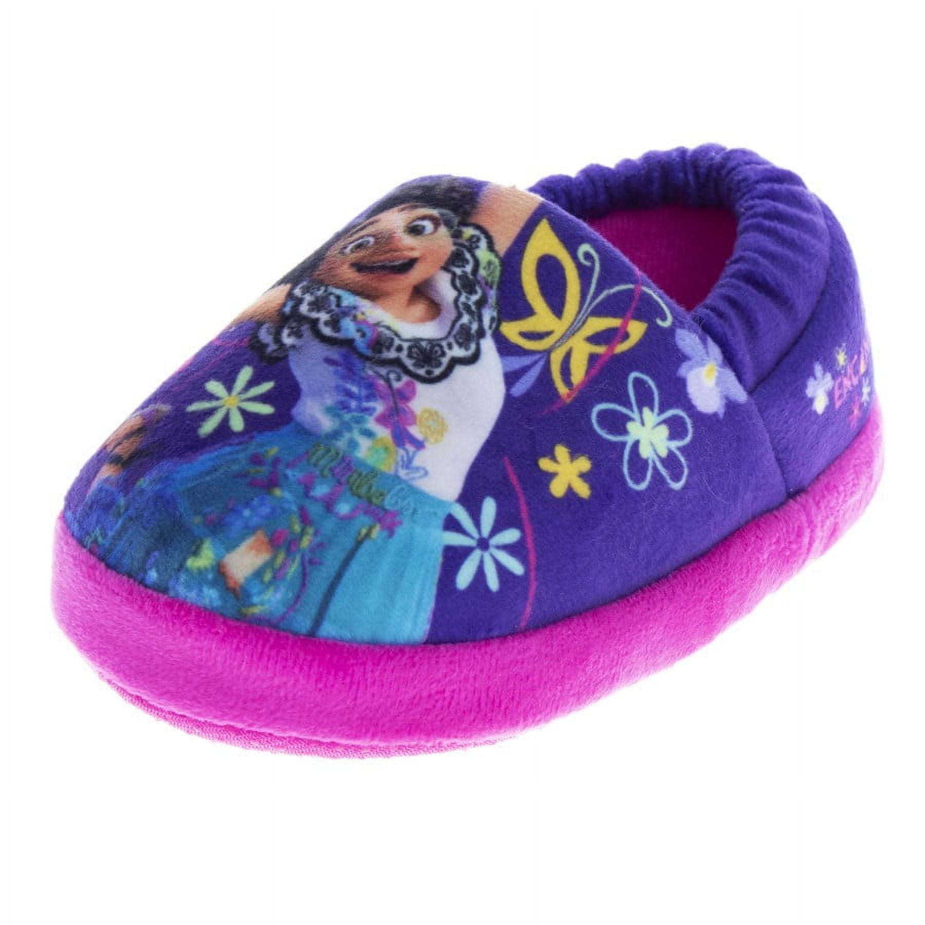 Disney Encanto Mirabel Dual Sizes Slippers. Toddler Little Kids Dark Purple Fuchsia 5 6