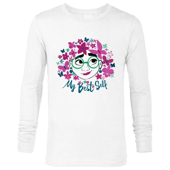 Disney Encanto Mirabel Flowers and Butterflies My Best Self - Long Sleeve T-Shirt for Men - Customized-White