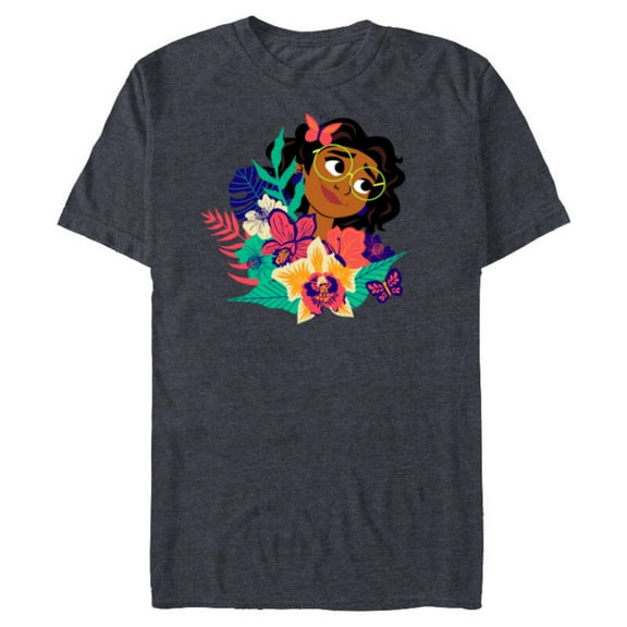 Disney Encanto Mirabel Flowers and Butterflies Paradiso - Short Sleeve Blended T-Shirt for Adults - Customized-Navy Heather