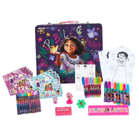 Disney Encanto Mirabel Girls Art Kit Stickers Markers Gel Pens 200 Piece Set, for Ages 3+
