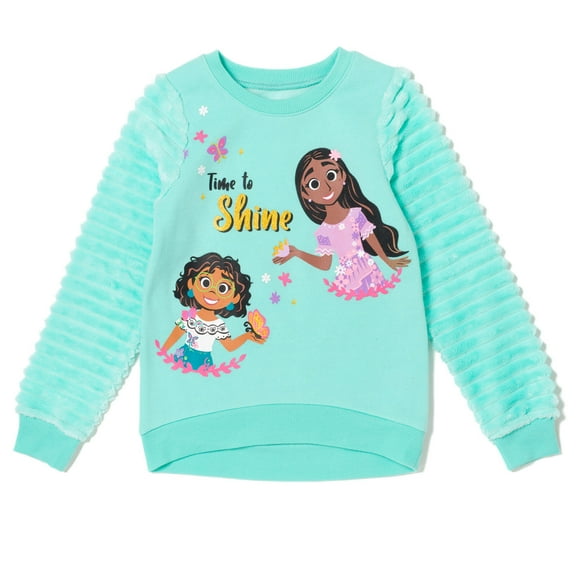 Disney Encanto Mirabel Isabela Little Girls Fleece Fur Sweatshirt Toddler to Big Kid