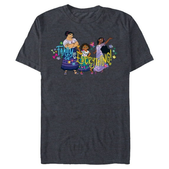 Disney Encanto Mirabel Isabela Luisa Family is Everything - Short Sleeve Blended T-Shirt for Adults - Customized-Navy Heather