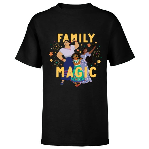Disney Encanto Mirabel Isabela Luisa Madrigal Family Magic - Short Sleeve T-Shirt for Kids - Customized-Black