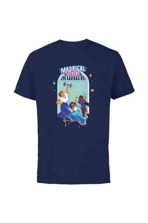 Encanto Mirabel Isabela Luisa Madrigal Sisters Dance - Short Sleeve Cotton T-Shirt for Adults - Customized-Navy
