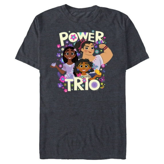 Disney Encanto Mirabel Isabela Luisa Power Trio - Short Sleeve Blended T-Shirt for Adults - Customized-Navy Heather