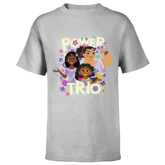 Disney Encanto Mirabel Isabela Luisa Power Trio - Short Sleeve T-Shirt for Kids - Customized-Athletic Heather