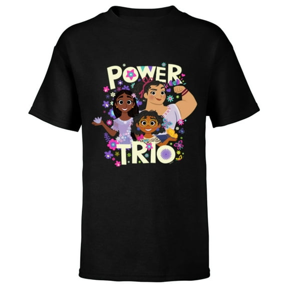Disney Encanto Mirabel Isabela Luisa Power Trio - Short Sleeve T-Shirt for Kids - Customized-Black